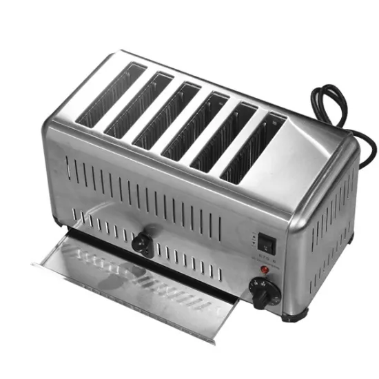 High-Quality Best-Selling Commercial Elegant Stainless Steel Electric 6-Slice Bread Toaster: The Ultimate Kitchen Companion