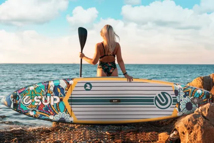 Sup Serf Surf Board: Solid Stand-Up Paddleboard with Backpack