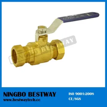 Two Pieces brass compression ball valve