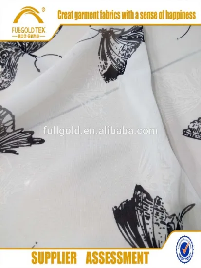 2016 Hot sale wholesale 75D knitting printed chiffon fabric,chiffon maxi dresses in shaoxing