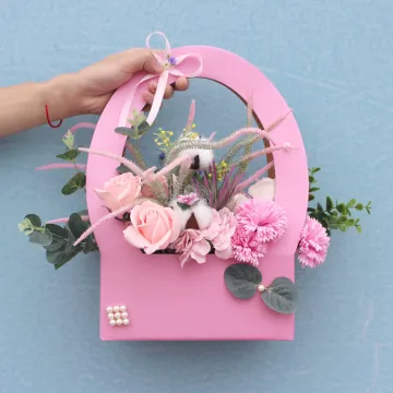 Cardboard Paper Foldable  Flower Box