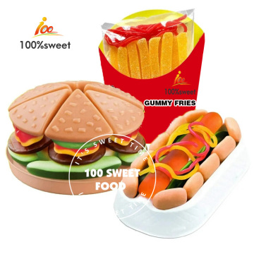 Unique & Edible Jumbo Gummy Hamburger Candy Set - Factory Custom Sweets