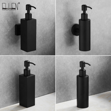 ELLEN Soap Dispenser for Bathroom Wall Black Square Liquid Soap Dispensers Standing Kitchen Dispenser ELM328