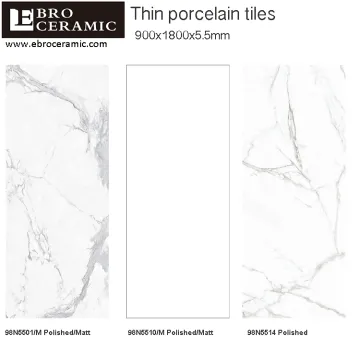 Big size 3d marble look thin porcelain tiles 900x1800x5.5mm