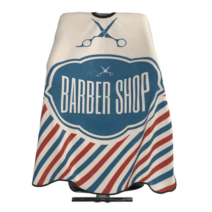 Custom Polyester Pongee Barber Cape Gown with Metal Snaps - OEM/ODM Services