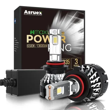 High-Power Asruex HMAX1 180W LED Headlight Bulbs with Fan for H4, H11, H13, 9004, 9005, 9006, 9012, 13600lm and H18, H7 Applications