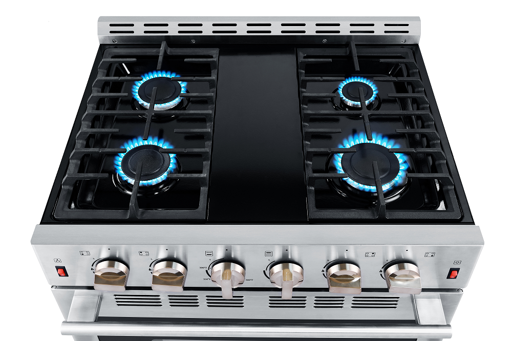 4 burner gas stoves with oven