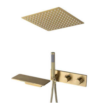 Solid Brass Thermostatic Ceiling Mount Shower System