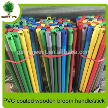 Professional factory PVC coated wood broom handle /wood stick for brush