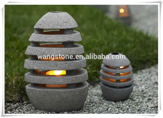 Wholesale garden natural granite stone lantern for sale