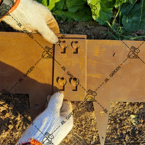 Embarquement en acier Corten en plein air pour jardin