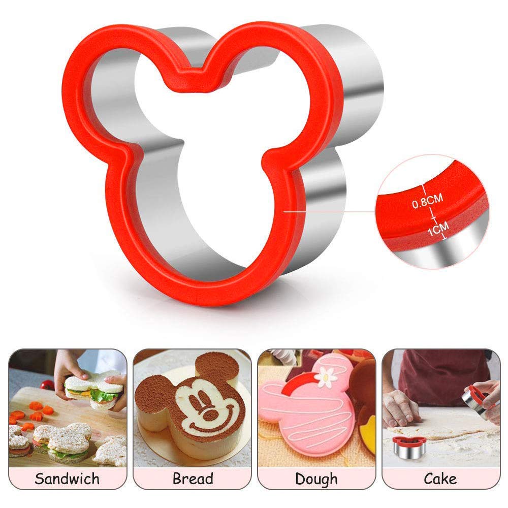 Sandwiches Cutter Kids Bread Mould Stainless Steel Cookie Tools Vegetable Chopper Plastic Handle Heart Dinosaur Star Model