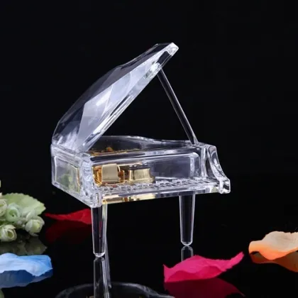 The Creative Music Box Simulation Acrylic Piano Music Box Gift 