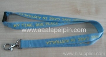 High Quality Blue Nylon Lanyards 