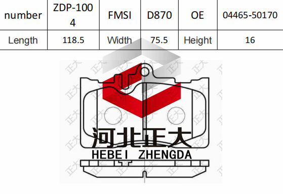 Brake pad of Lexus LS430 front D870