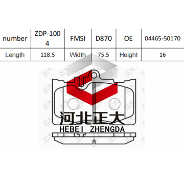 Brake pad of Lexus LS430 front D870