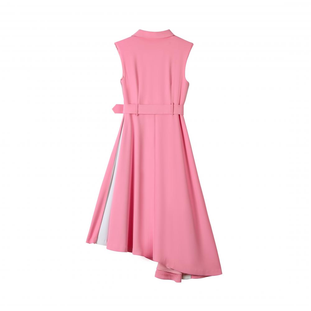 Suit Collar Waist Belt Dress