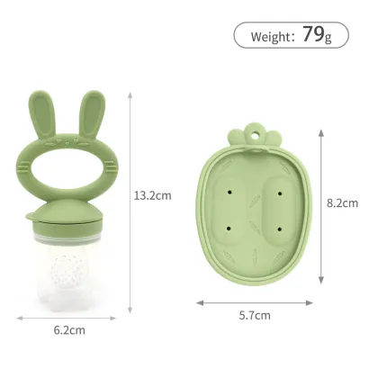 Bunny-Shaped Silicone Pacifier Mesh Feeder for Baby