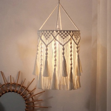 2025 Custom Macrame Lamp Decorations - Wall Home Tapestry Art Lamp
