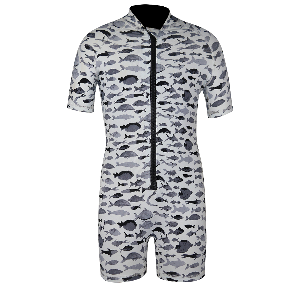 Seaskin Sommer Kurzarm Zip ein Stück benutzerdefinierte Print Kids Jumpsuit Rashguard