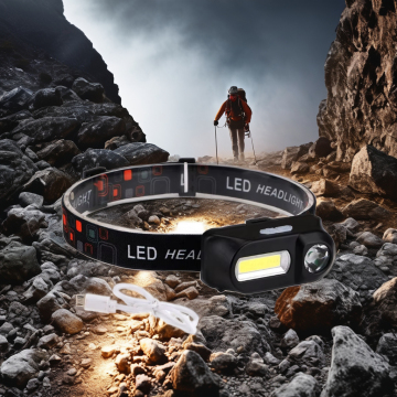 Faro a LED a pannocchia ricaricabile USB: ideale per il campeggio, le escursioni e la pesca notturna