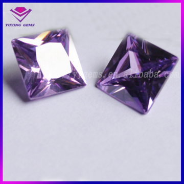 AAA Wholesale Square Loose Violet CZ Zirconia Stone