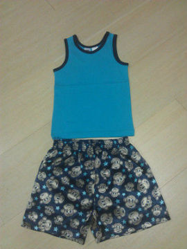 children's pajama set with various pattern