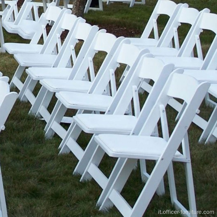 Mobili da giardino sedia pieghevole in plastica di matrimonio moderna