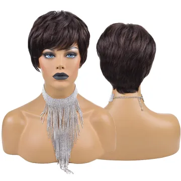 Hot selling Wholesale Short Pixie Cut 100% Unprocessed Virgin Indian Human Hair Wigs