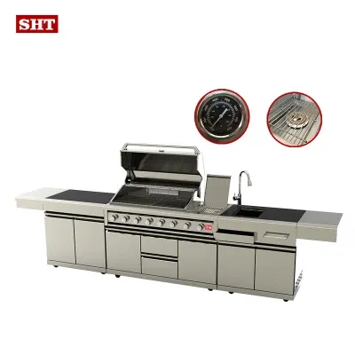 American Kitchen Cabinet 304 Stainless Steel BBQ Gas Grill