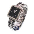 Fashionabla vattentät kvarts Movt Ladies Stainless Steel Watch, fri frakt till USA och Europa