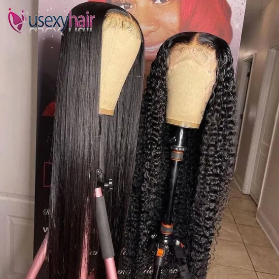 Brazilian Human Hair Lace Front Wig,Deep Wave Virgin Hair Lace Wig For Black Women,Pre Pluck Lace Wig With Baby Hair