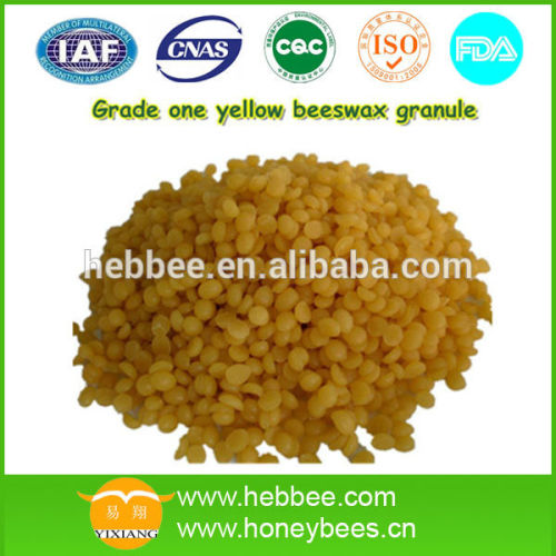 Refined Grade A yellow beeswax granules