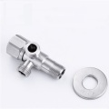 Three-way zinc ninety degree angle valve for bathroom