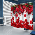 Water barrier hookless shower curtain
