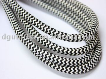 black&white textile braided cords