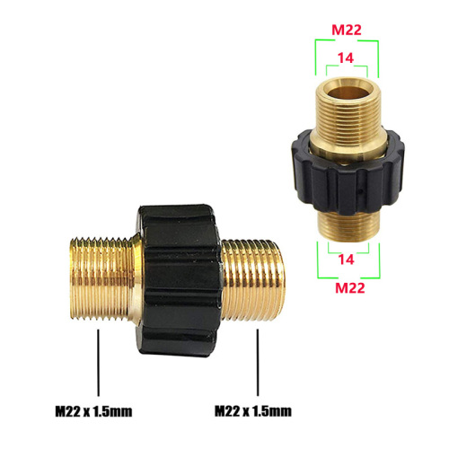 Männliche bis männliche Messing -Druck -Waschmaschine Adapter