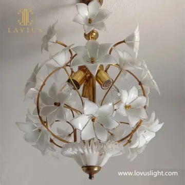 Flower creative design chandelier Living room modern hanging light