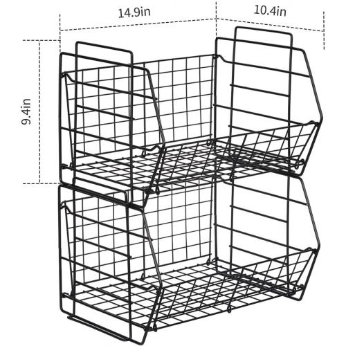 2 Tier Stacking Pantry Storage Basket