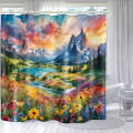 toilet bath shower curtain