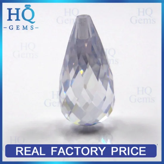 Brilliance Loose White Drop Faceted CZ Zircon Stone