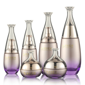 Cosmetics transparent glass bottle skin care package