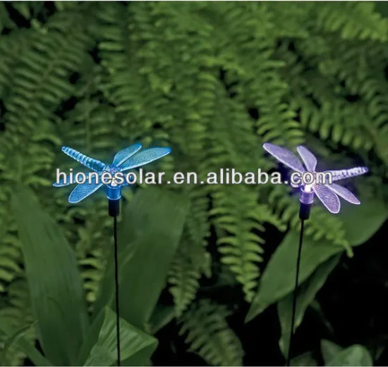 Outdoor Black LED Dragonfly Solar Path light