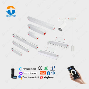 220V LED Track Light System: New Trend Surface Recessed Linear Spotlight Magnetic Track Lighting