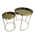 Modern simple stainless steel tray side table combination