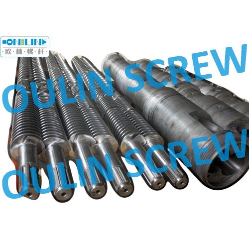 80/156 Twin Conical Screw and Barrel for PVC WPC Spc Extrusion