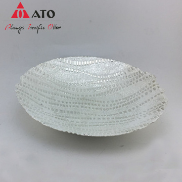 ATO Clear embossed plate with pattern dinnerware