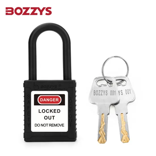 OEM Factory Wholesale Coloured Nylon Shackle Lockout Safety Padlock with Master Key for LOTO