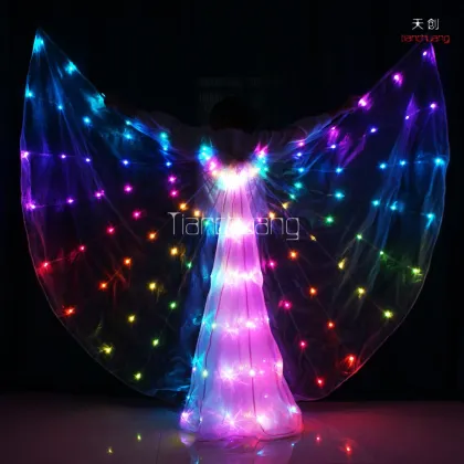 Butterfly led programmable dmx belly dance isis wings for dancing
