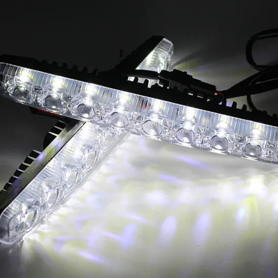 Auto LED Lights - 2x 9LED Daytime Running & Driving DRL with Yellow Turn Signals